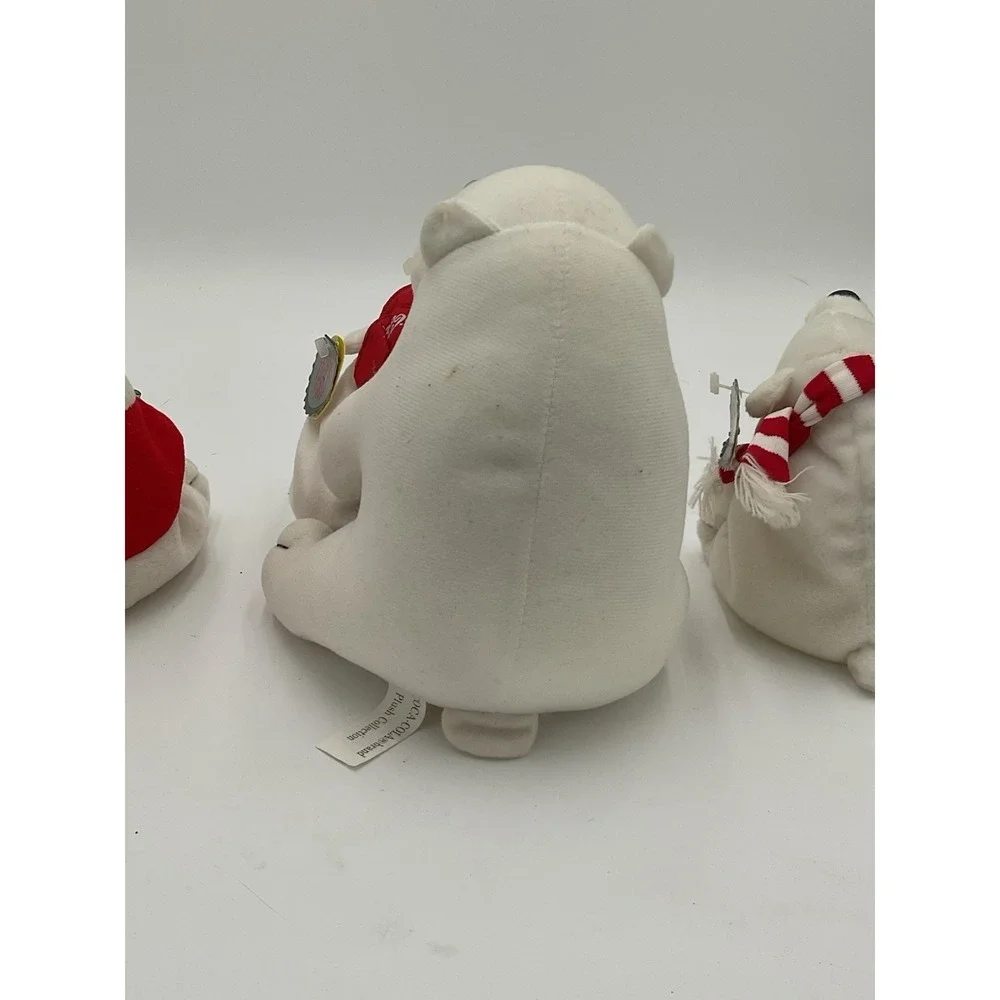 Coca-Cola Polar Bear Bean Bag Plush Lot of 5 1997 w/ Tags Coke Collectibles